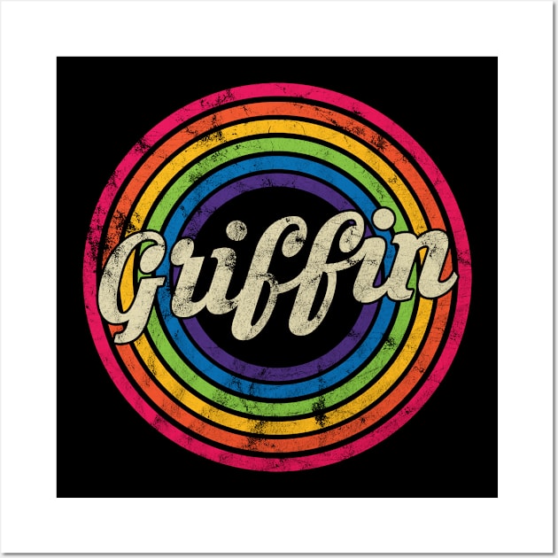 Griffin- Retro Rainbow Faded-Style Wall Art by MaydenArt